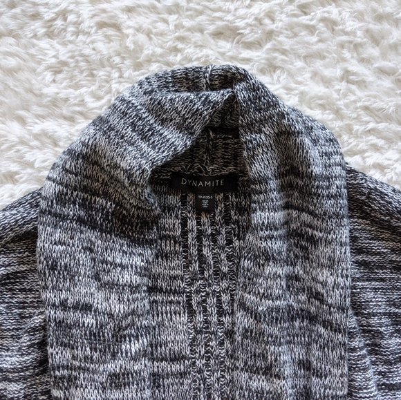 Dynamite Open Cardigan Heather Grey XS - Picture 2 of 5